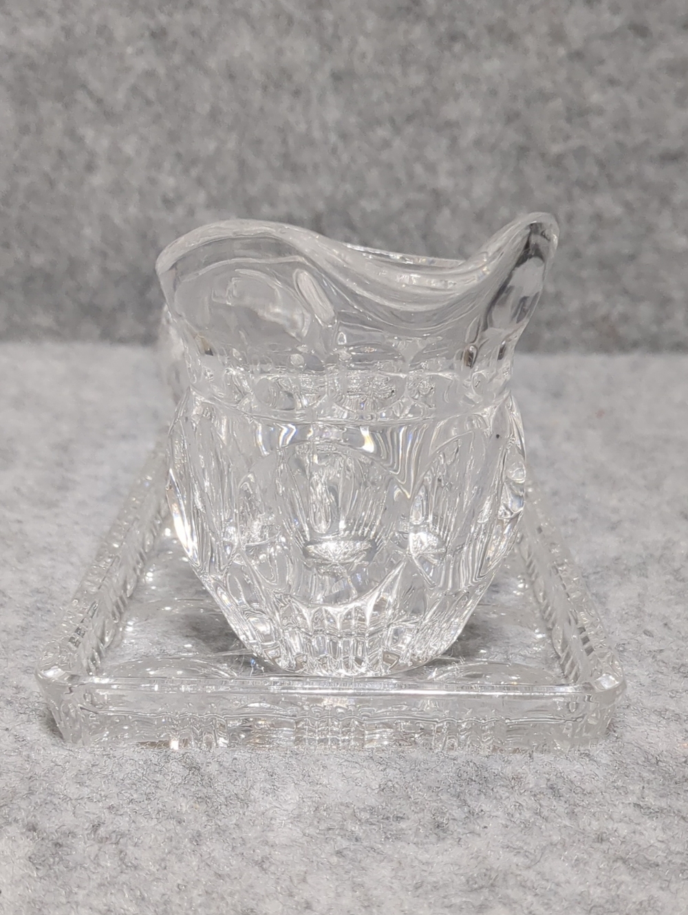 Beyer Bleikristall 3-piece sugar, creamer, and serving tray set Germany Crystal - Picture 2 of 12